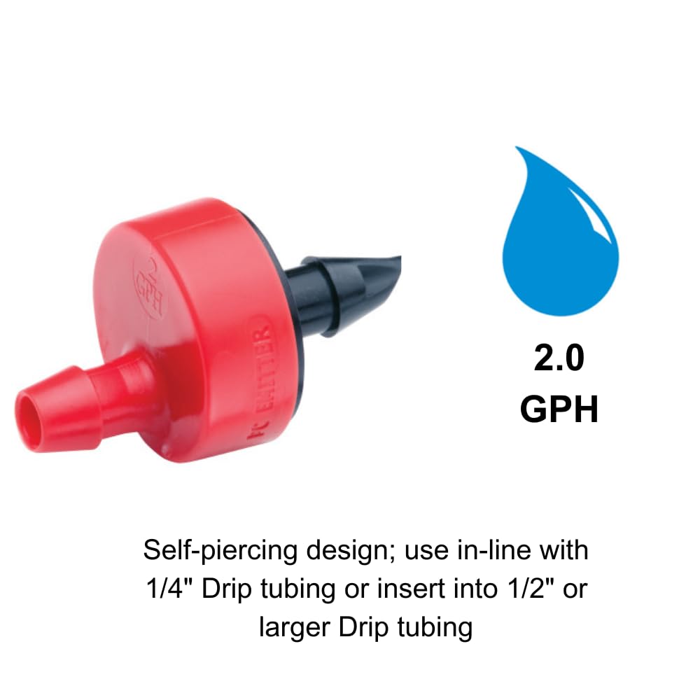Close-up of Rain Bird 2.0 GPH drip emitter