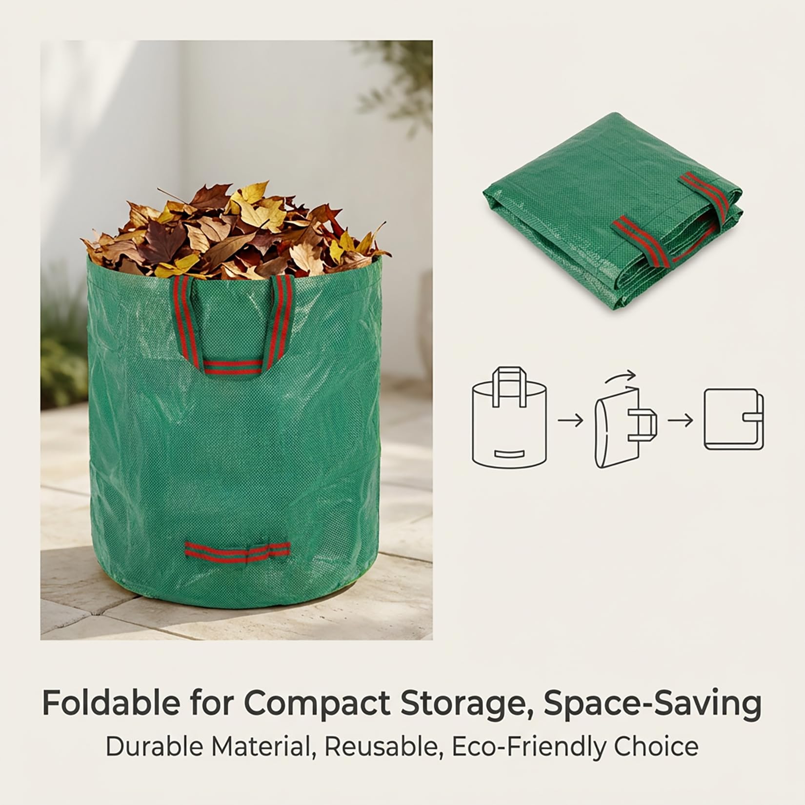 Close-up of RAINFLOW yard waste bag material texture