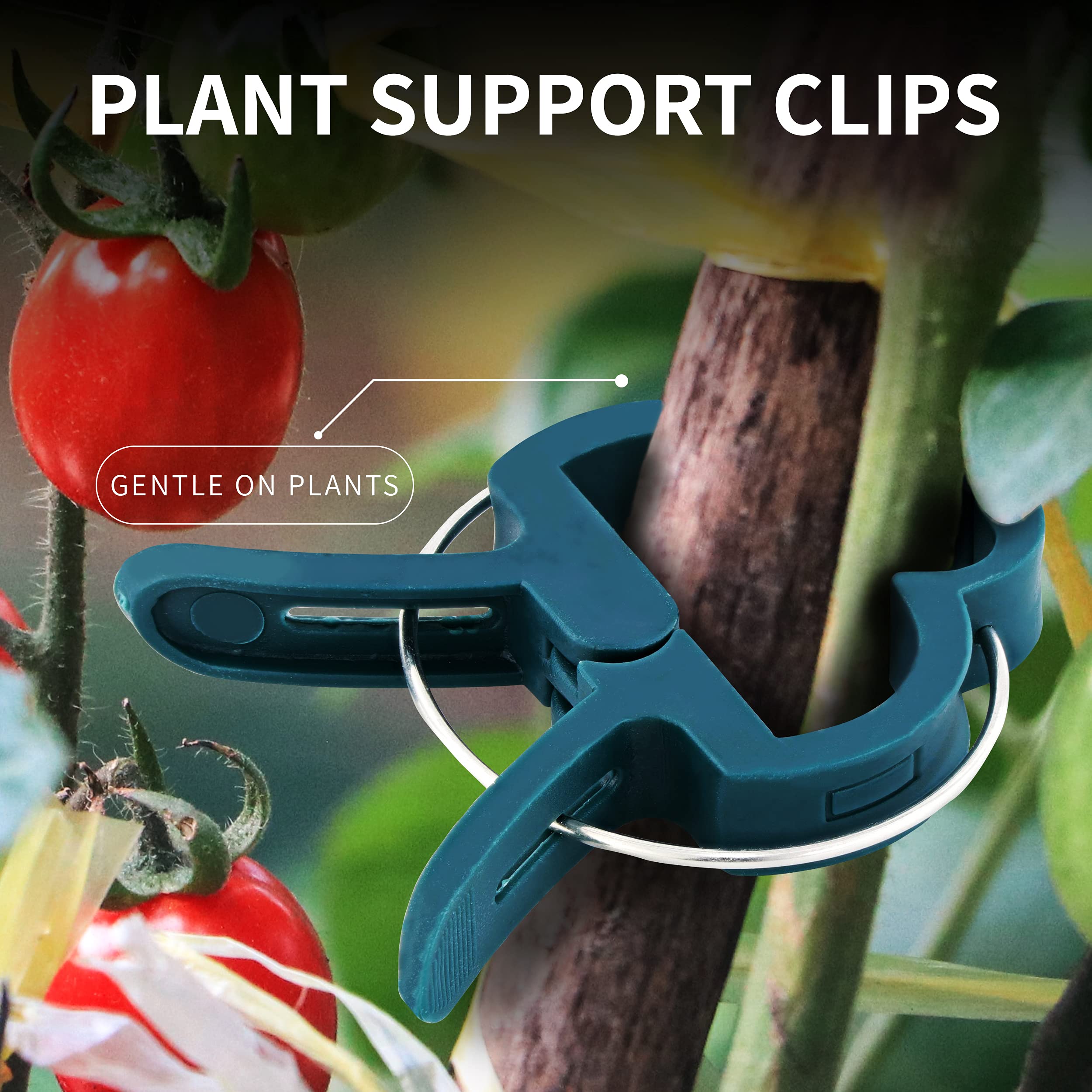Close-up of RamPro plant clips showing spring mechanism