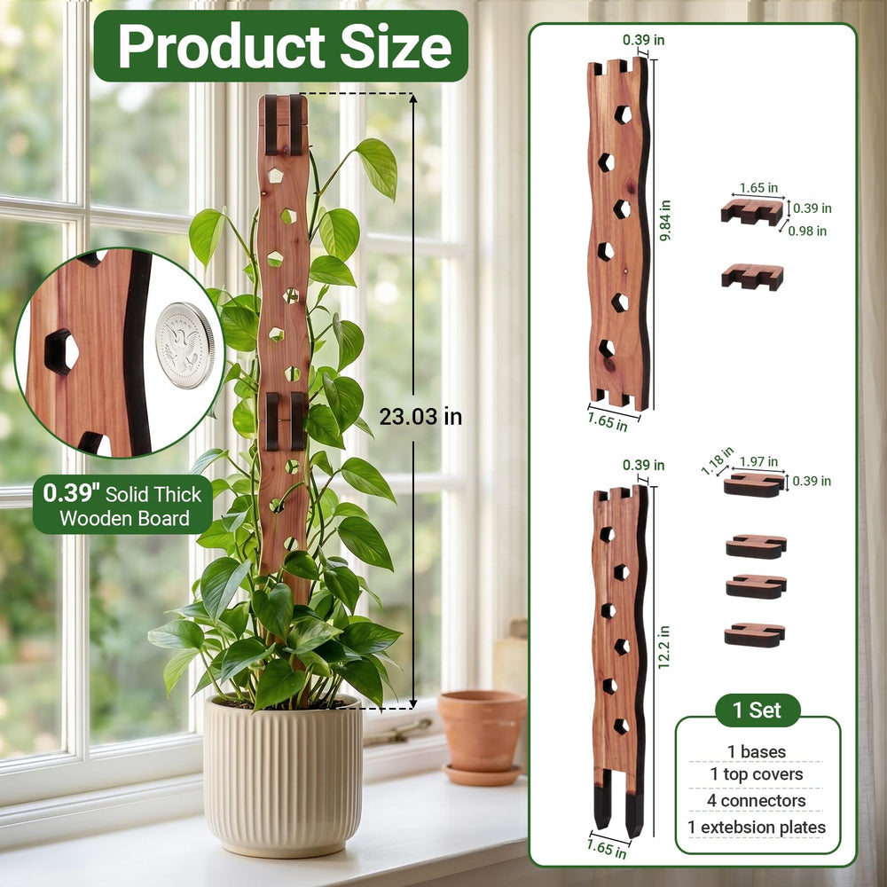 Close-up of RAWILL Wooden Trellis extension plate