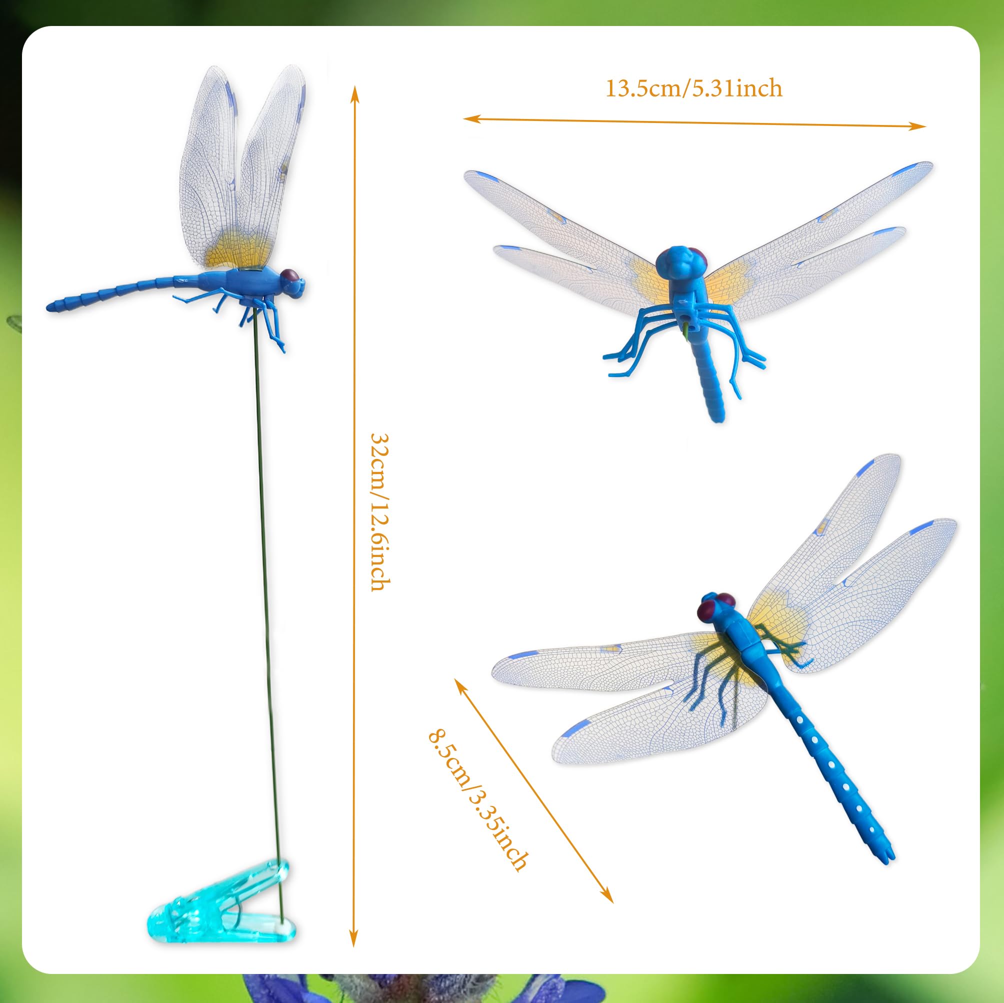 Close-up of red dragonfly clip showcasing flexible tail