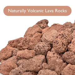 Close-up of red lava rocks, size 3/4" - 1"