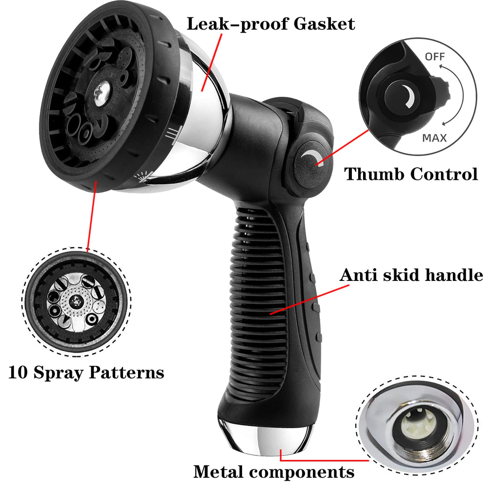 Close-up of REDESS Garden Hose Nozzle thumb control feature