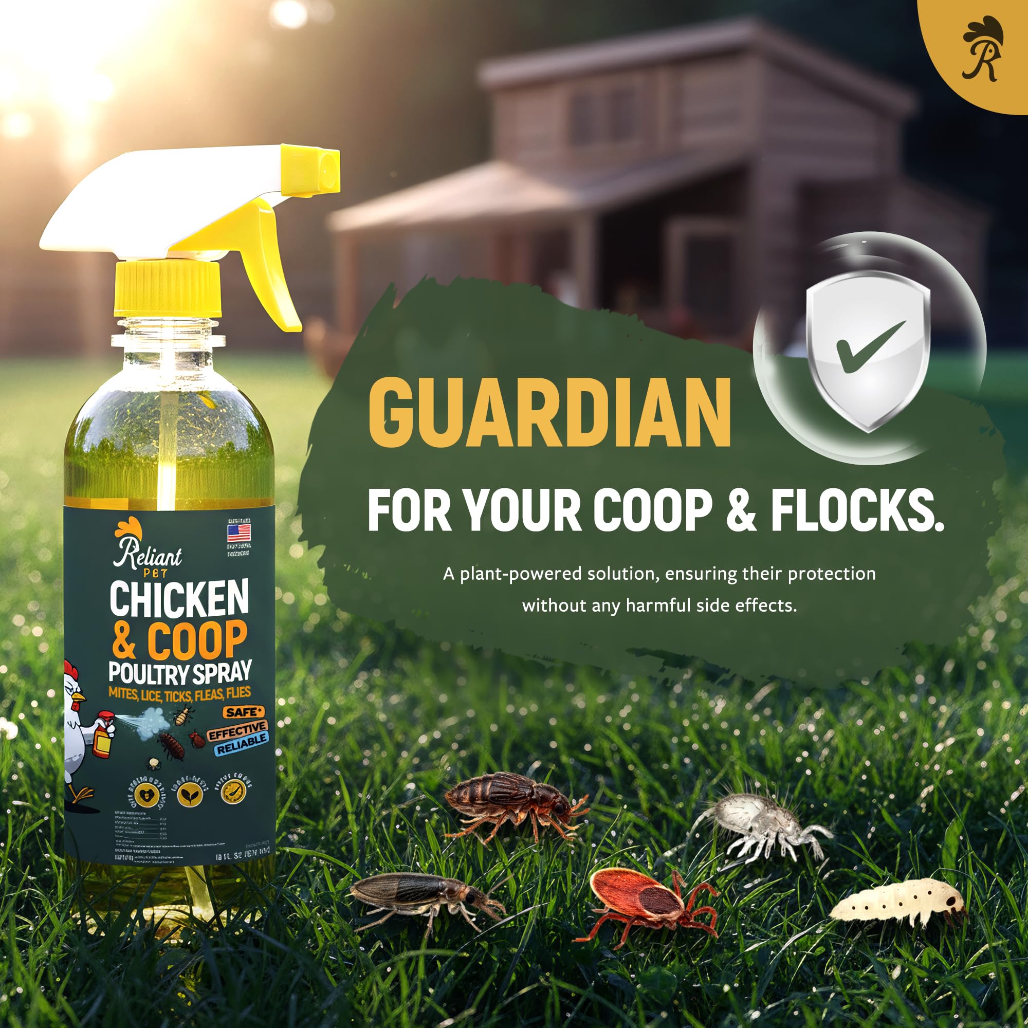 Close-up of Reliant Pet Chicken Coop Spray nozzle