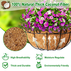 Close-up of REMIAWY Coco Liners made from natural coir fiber