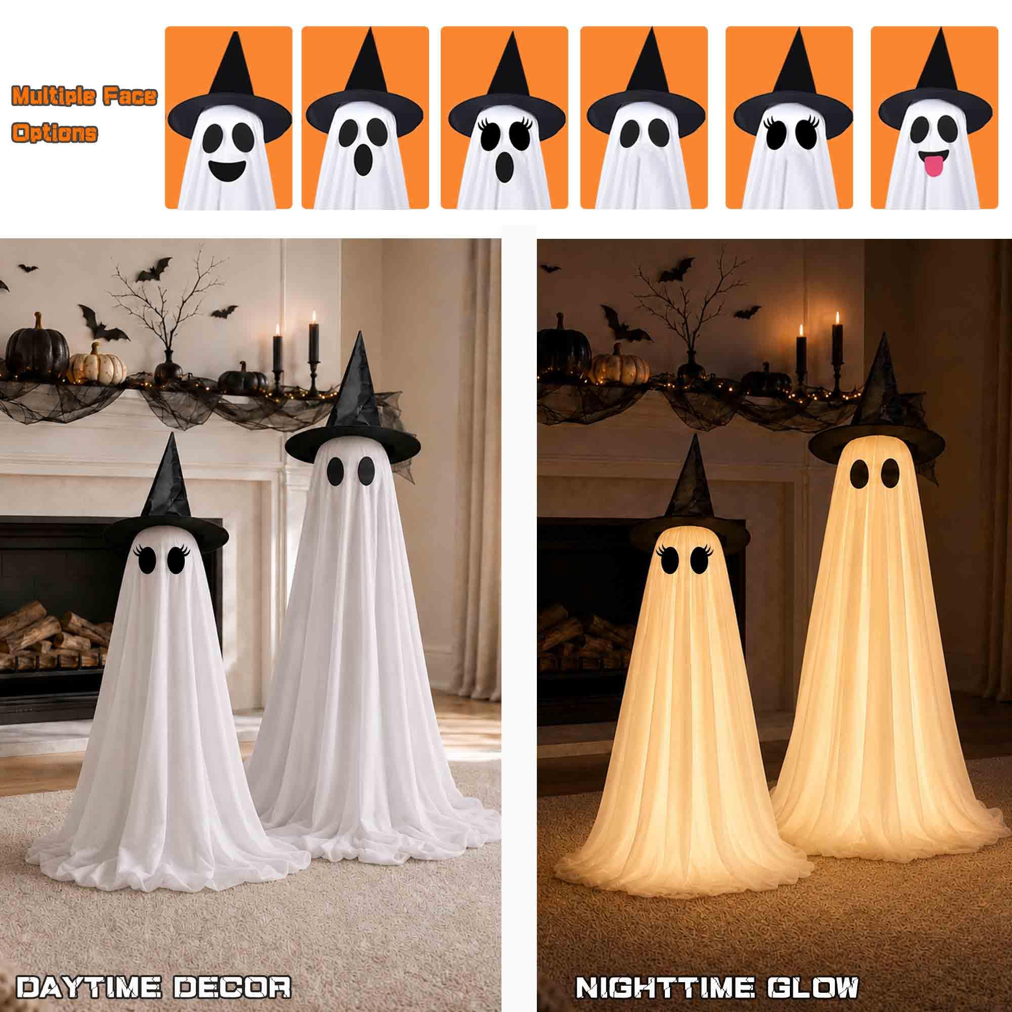 Close-up of remote control for Halloween ghost lights