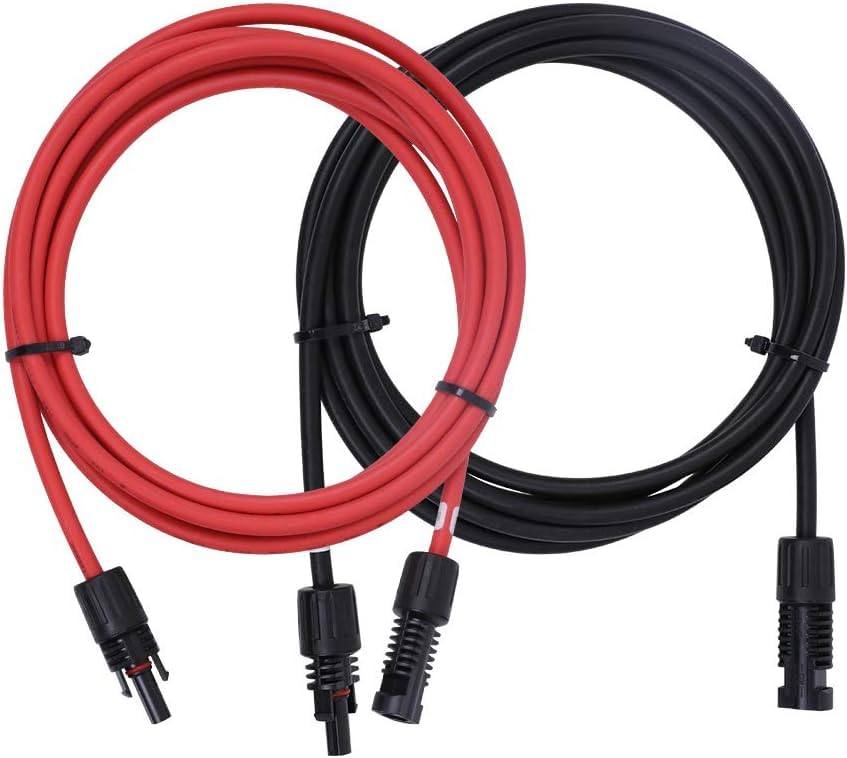 Close-up of Renogy Solar Extension Cable connectors