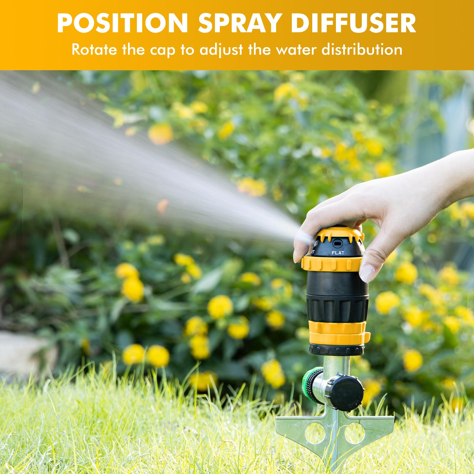 Close-up of Restmo Gear Drive Sprinkler nozzle