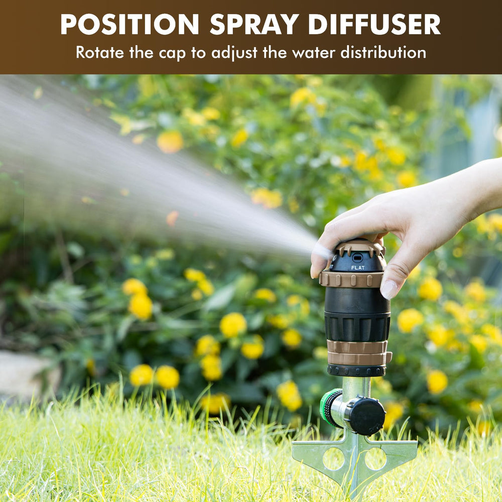 Close-up of Restmo Gear Drive Sprinkler spray pattern adjustment collar