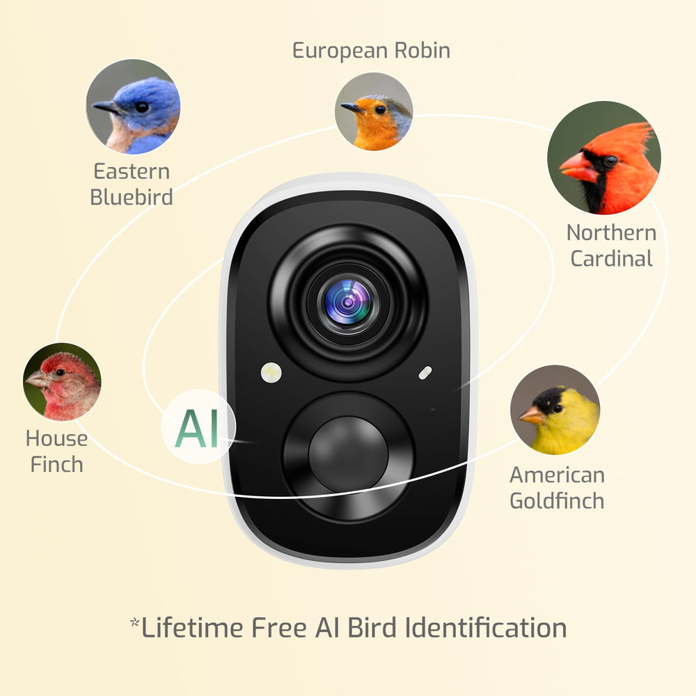 Close-up of RichBird Smart Bird Feeder's camera lens