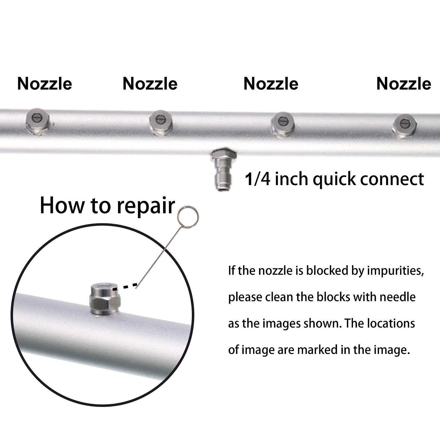 Close-up of RIDGE WASHER Cleaner spray nozzles
