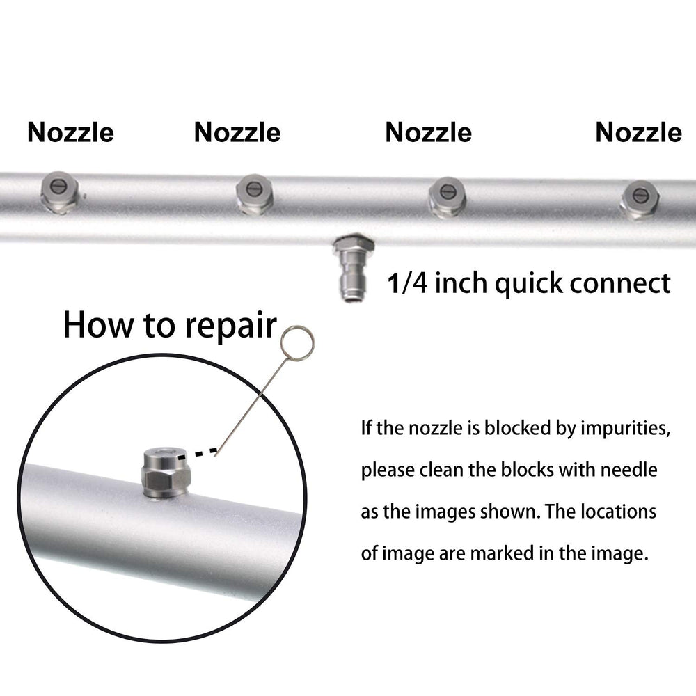 Close-up of RIDGE WASHER Cleaner spray nozzles