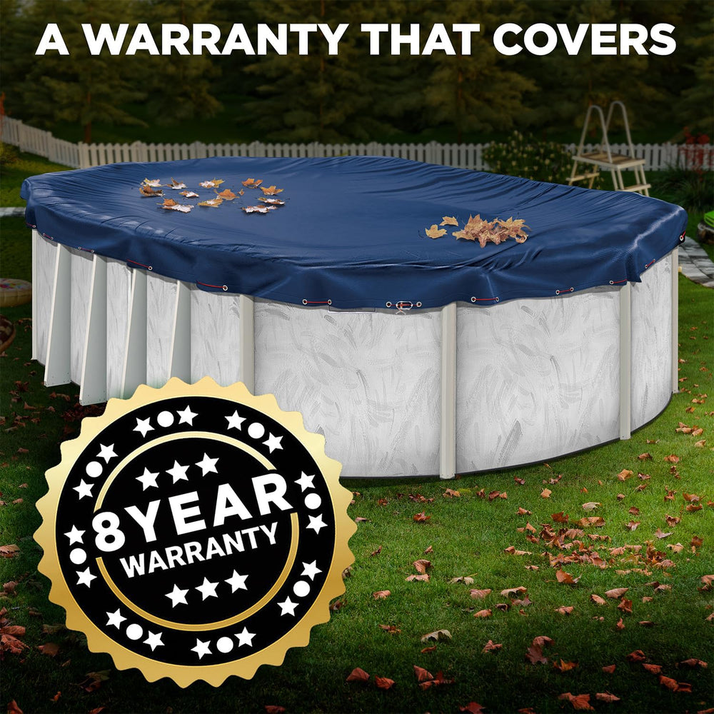 Close-up of rip-proof grommets on Shop Square pool cover