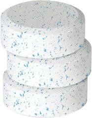 Close-up of Robelle chlorine tablet with packaging