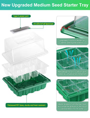 Close-up of RODINTO Seed Starter Tray with adjustable lid and ventilation holes