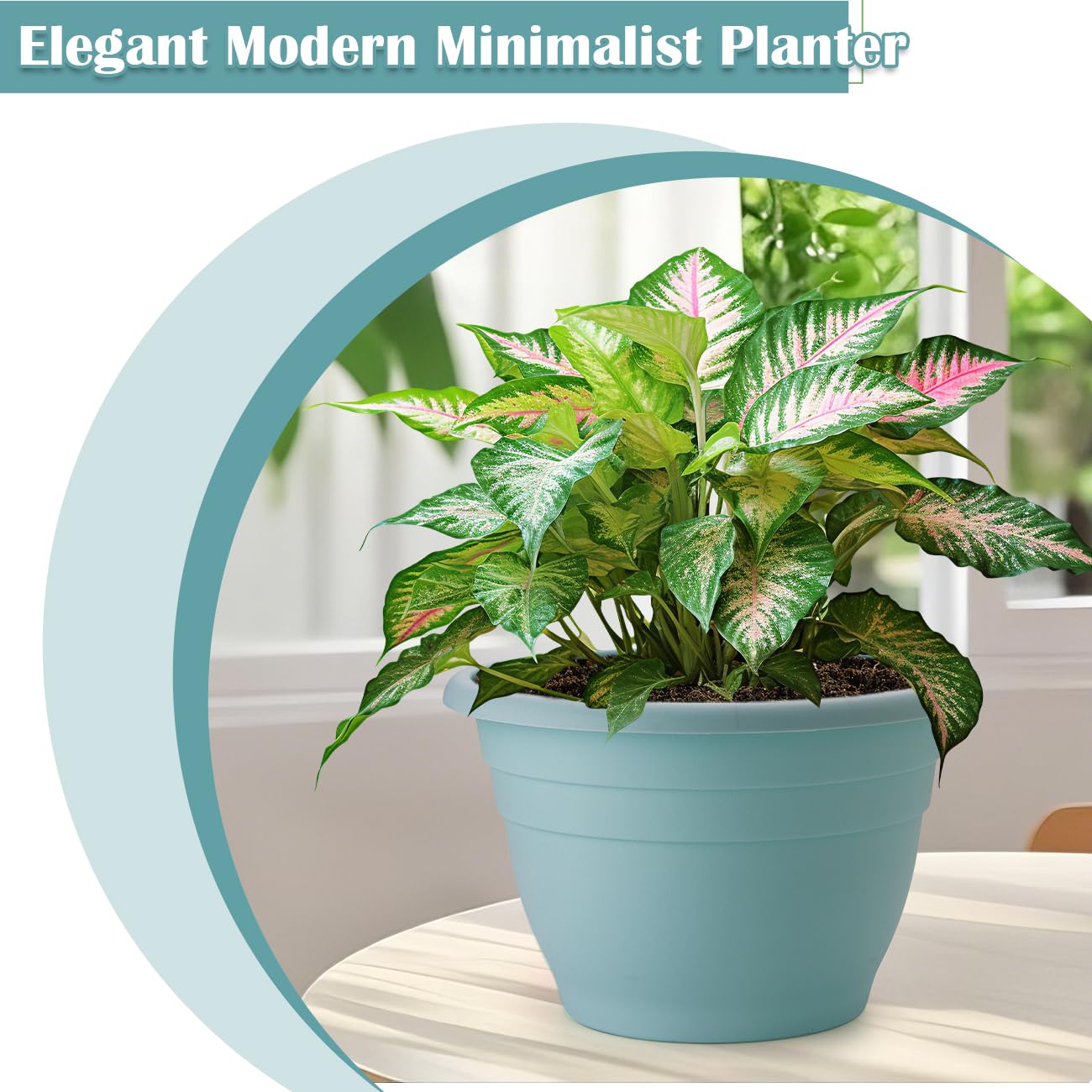 Close-up of RooTrimmer 11 inch plastic flower pot