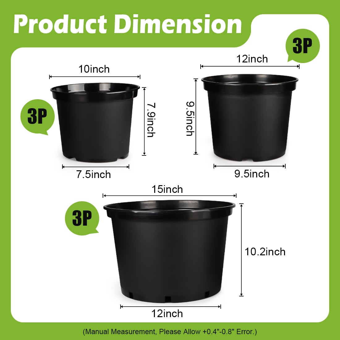 Close-up of RooTrimmer 3-gallon nursery pot with drainage holes