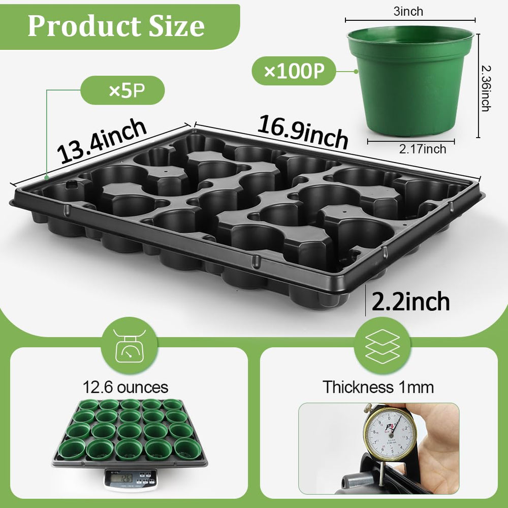 Close-up of RooTrimmer 3 Inch nursery pots showing drainage holes