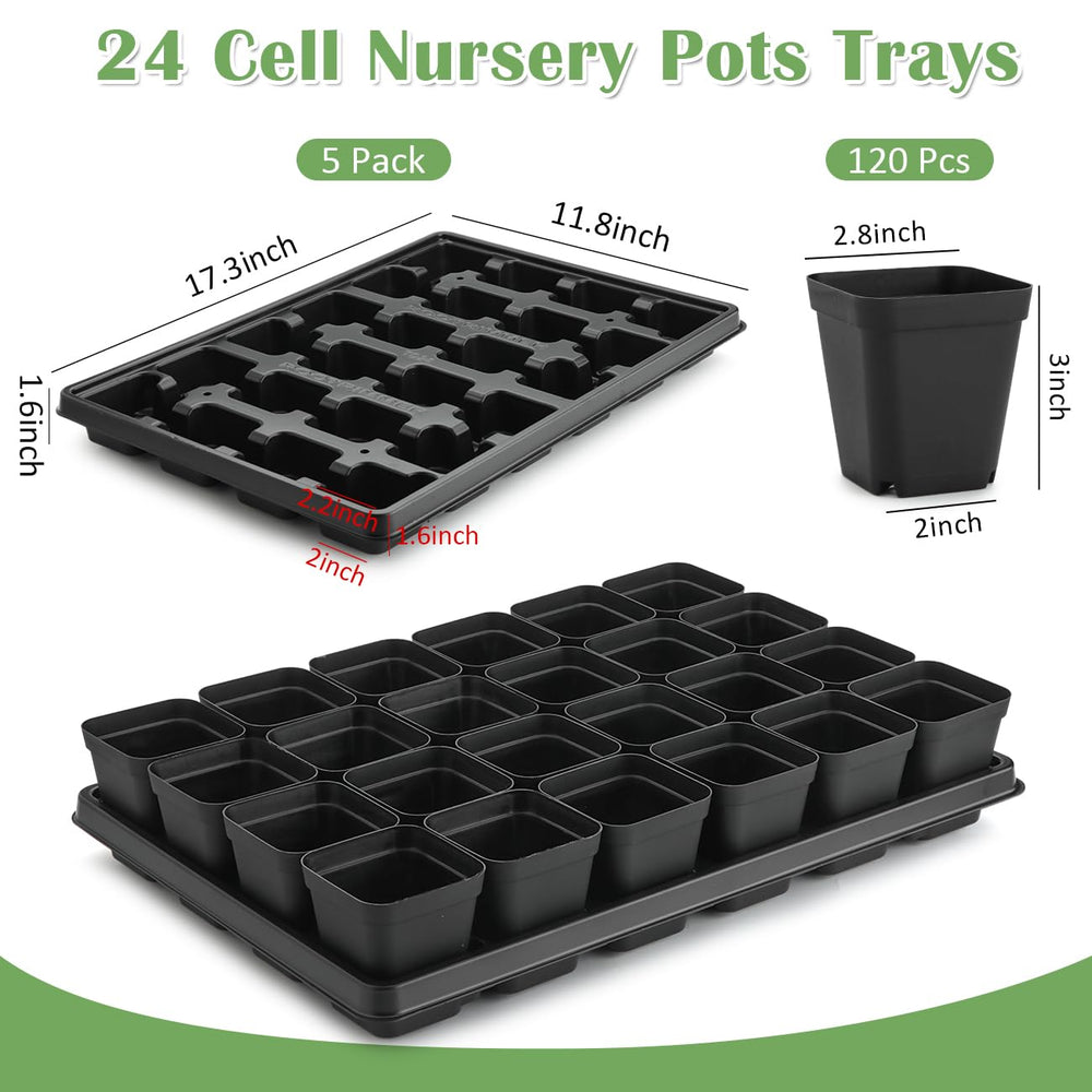 Close-up of RooTrimmer seedling pots and trays