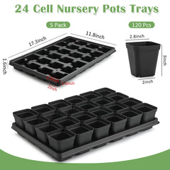 Close-up of RooTrimmer seedling pots and trays