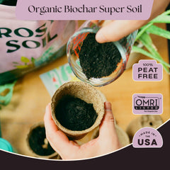 Close-up of Rosy Soil Seedling Starter Soil Mix showing texture