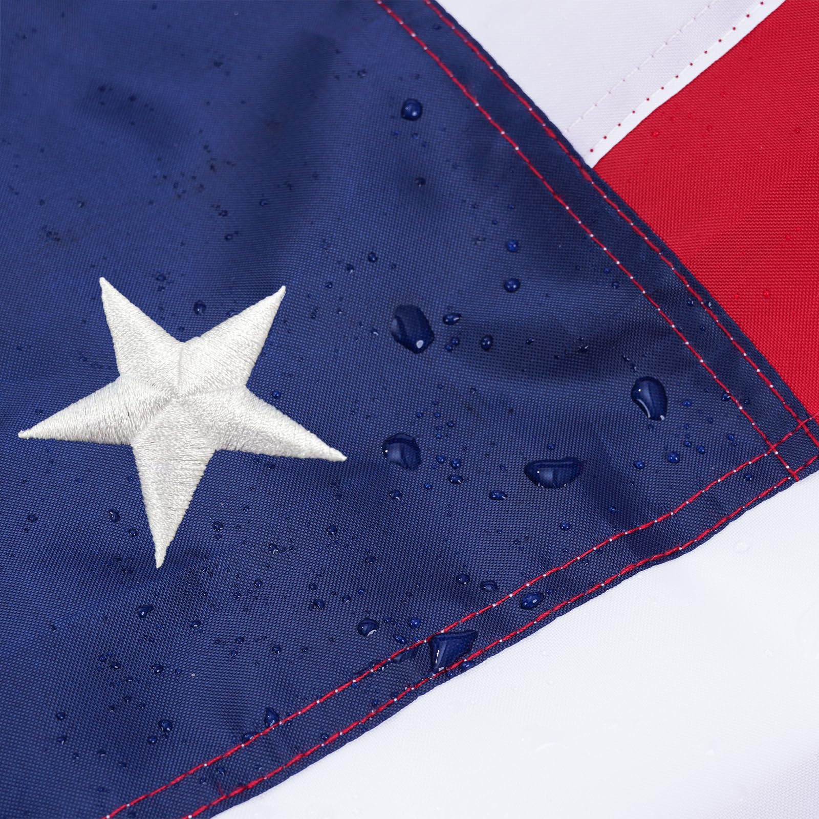Close-up of ROTERDON flag's brass grommets