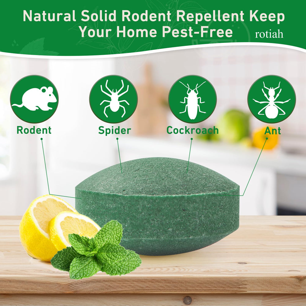 Close-up of ROTIAH Peppermint Oil Repellent tablets in mesh bag