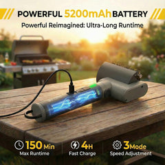 Close-up of RUDAP Electric Grill Brush adjustable head