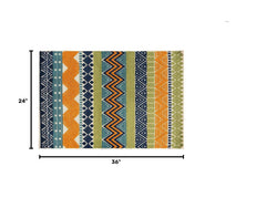 Close-up of Rugshop Marbella rug showing bohemian tribal pattern
