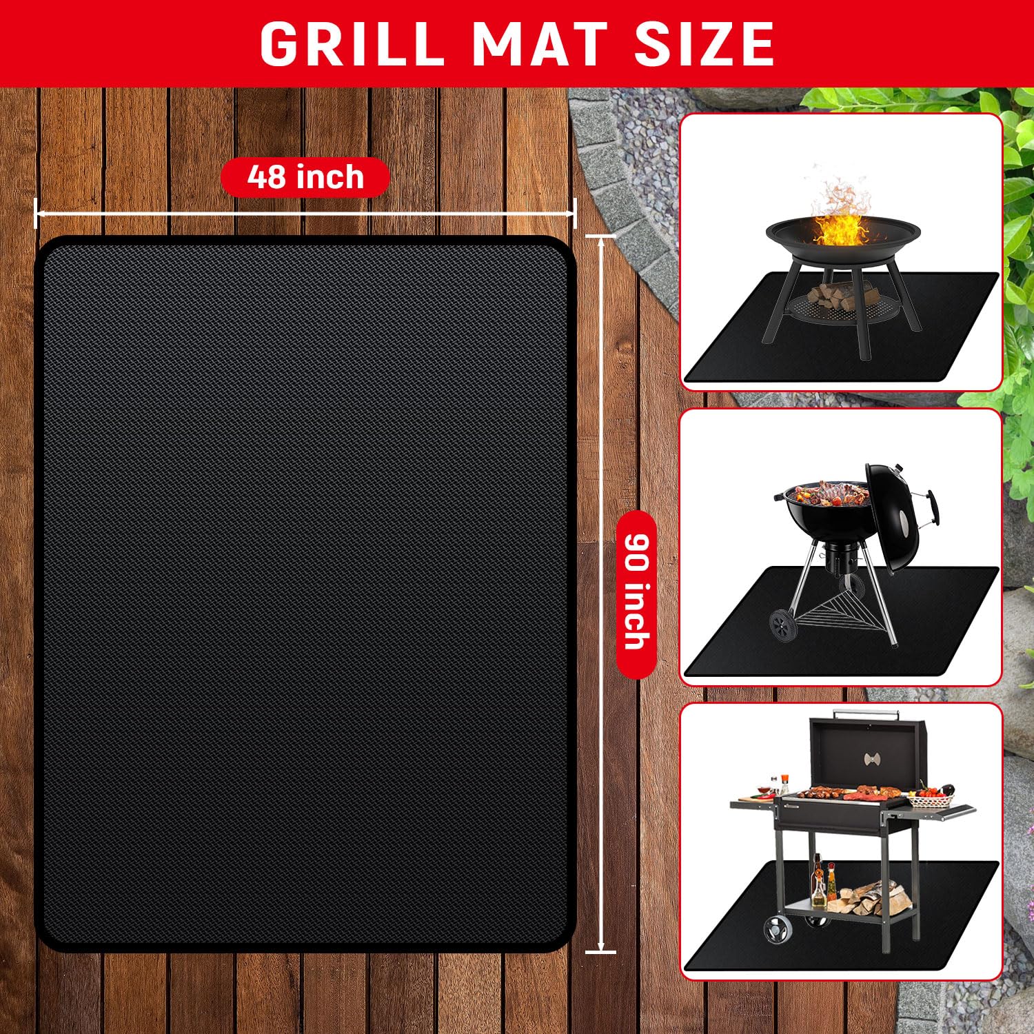 close-up of rumlick Under Grill Mat material