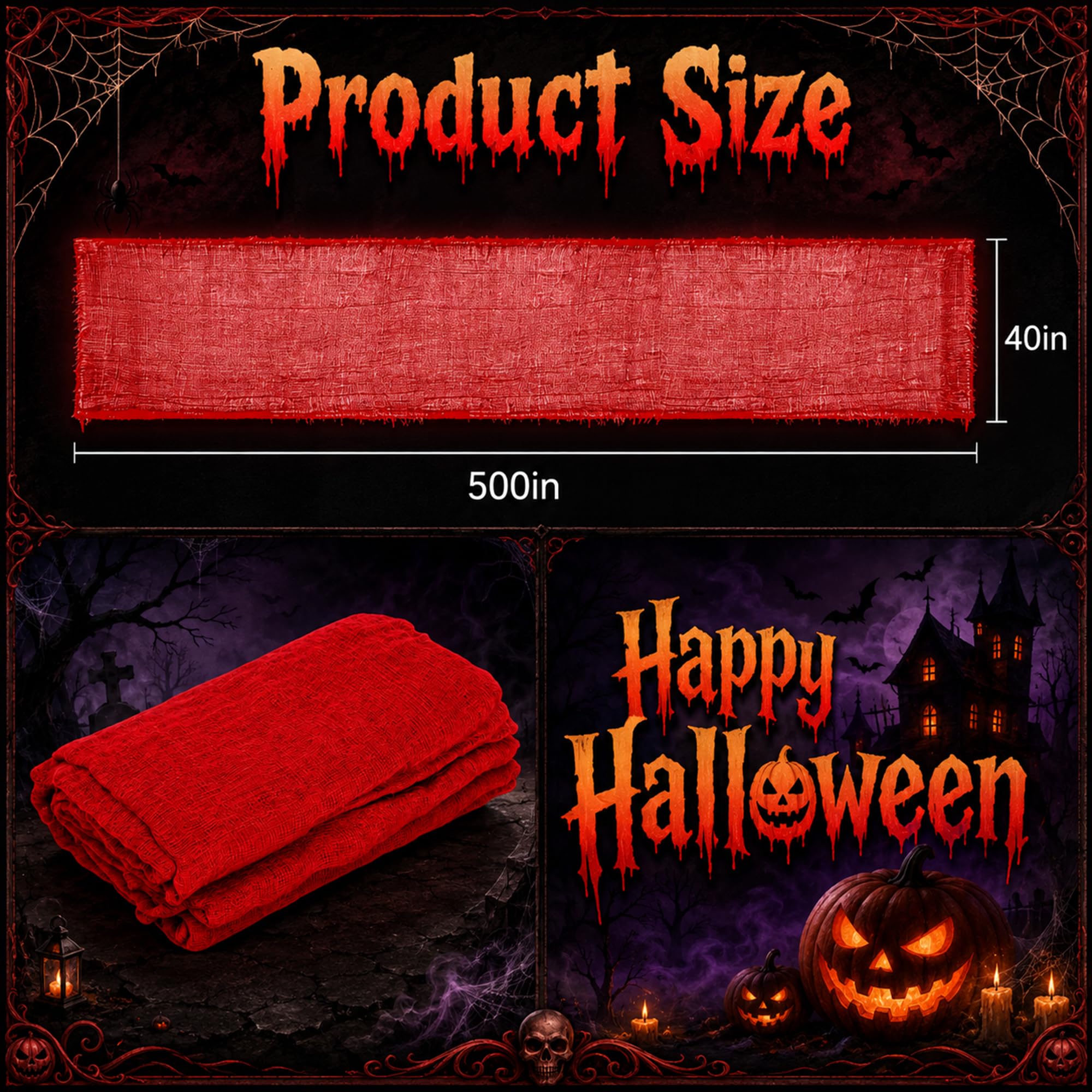 Close-up of RunNico blood red gauze texture