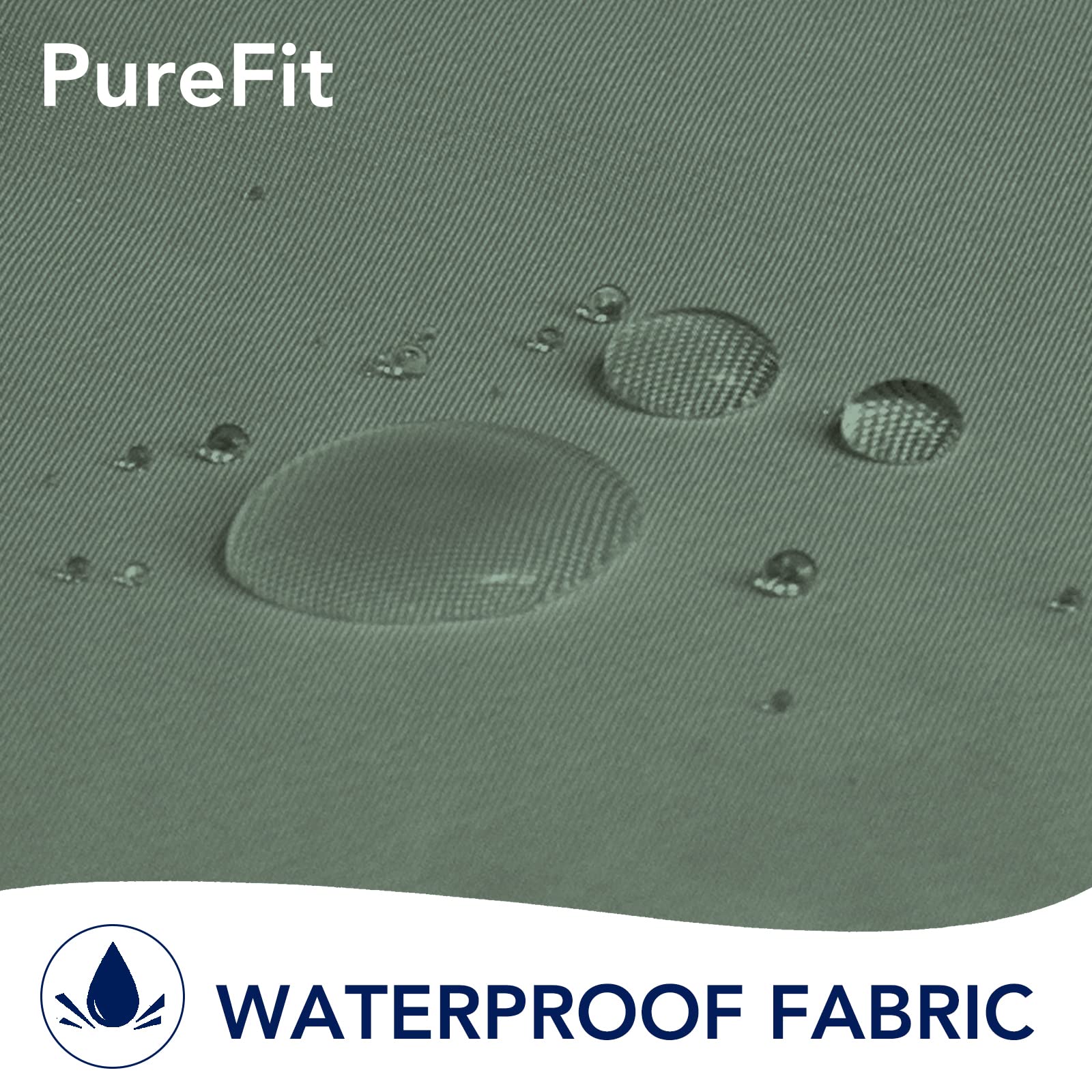 Close-up of rust-proof grommet on PureFit Outdoor Curtain