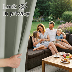 Close-up of RYB HOME Outdoor Curtain grommet