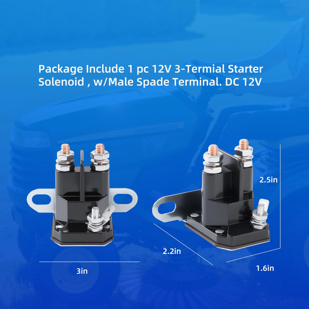 Close-up of Saiyugty 12V 3-terminal solenoid contacts