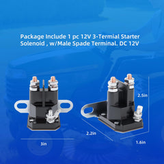 Close-up of Saiyugty 12V 3-terminal solenoid contacts
