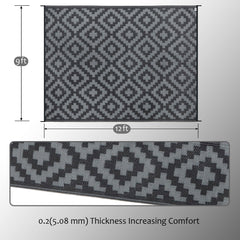 Close-up of SAND MINE outdoor rug edge