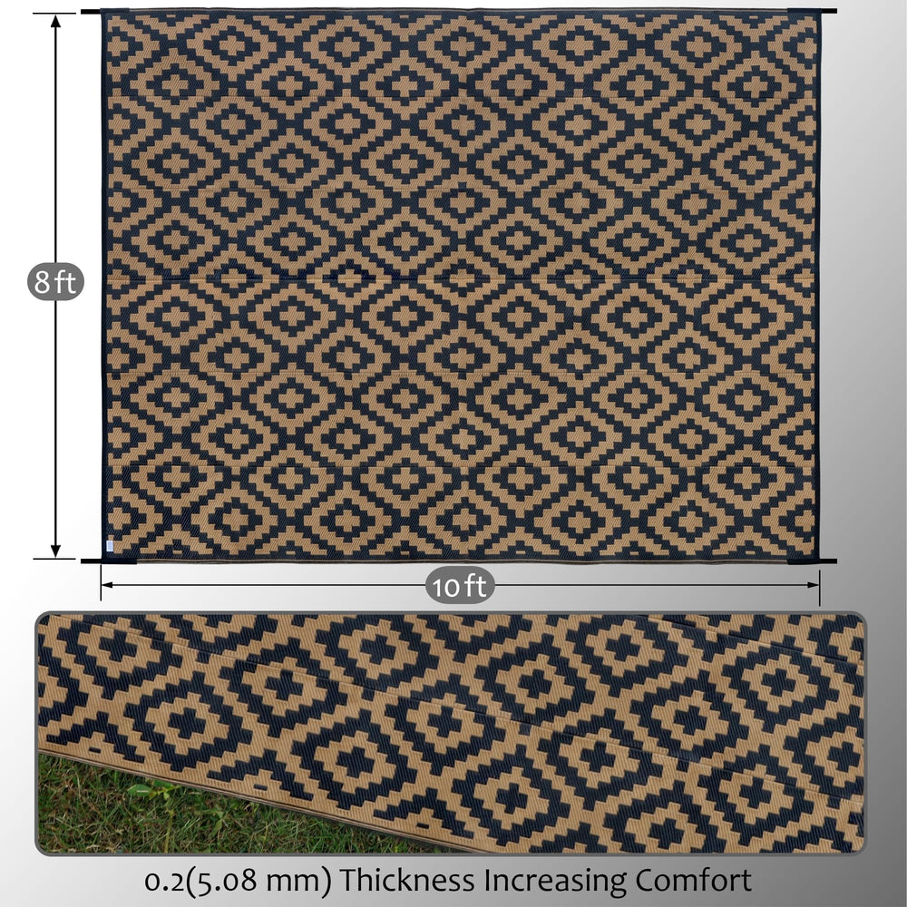 Close-up of SAND MINE outdoor rug showing texture and material