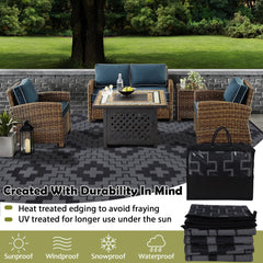 Close-up of SAND MINE Outdoor Rug texture and material