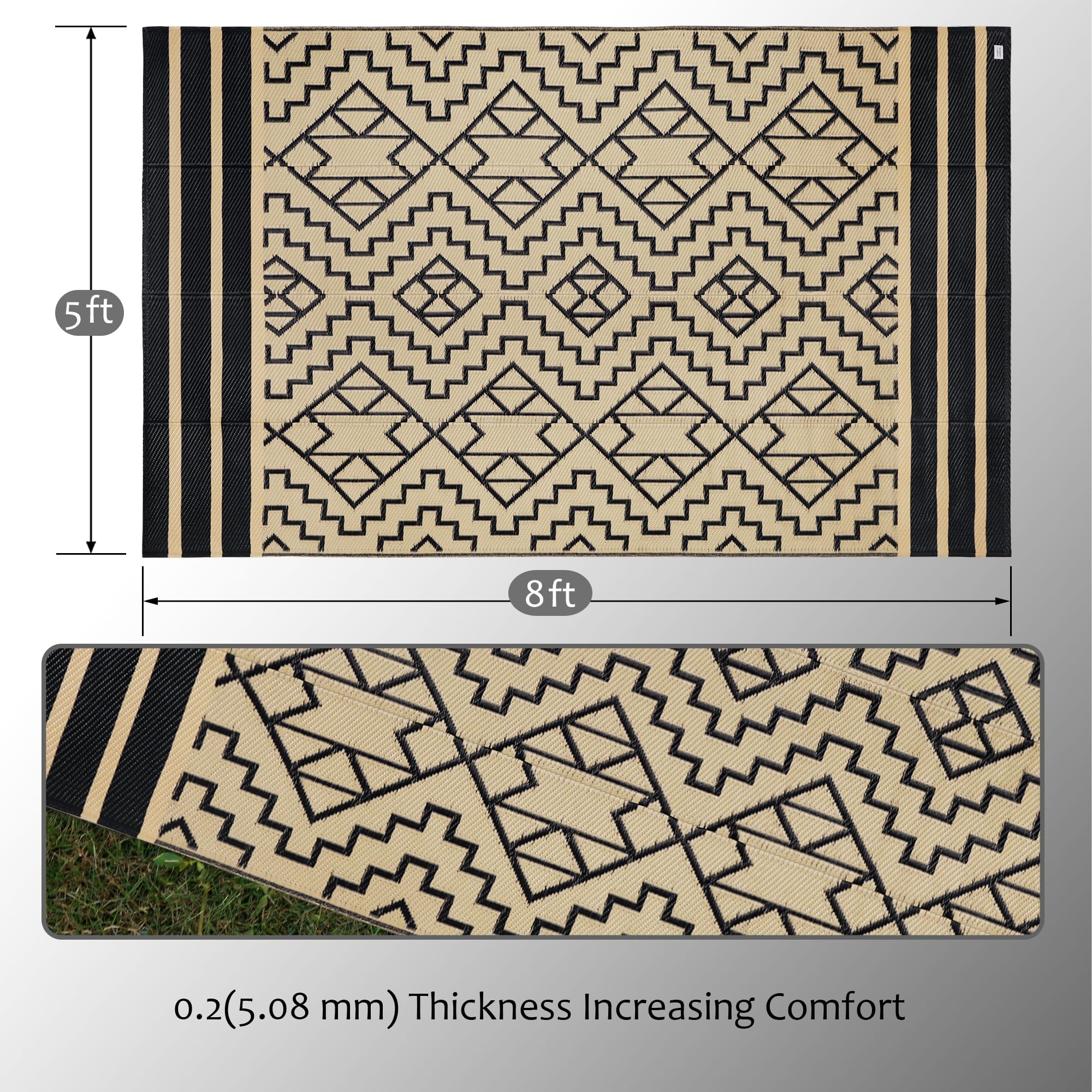 Close-up of SAND MINE Reversible Mat texture and material