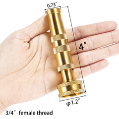 Close-up of Sanpaint Brass Hose Nozzle adjustable twist feature