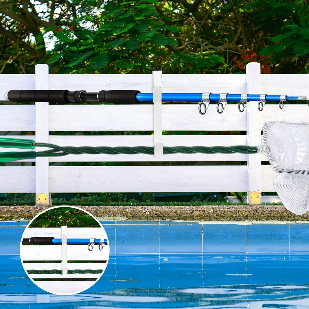 Close-up of SAVITA pool fence hooks installation process