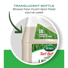 Close-up of Scotts Turf Builder Liquid Starter Lawn Food spray nozzle