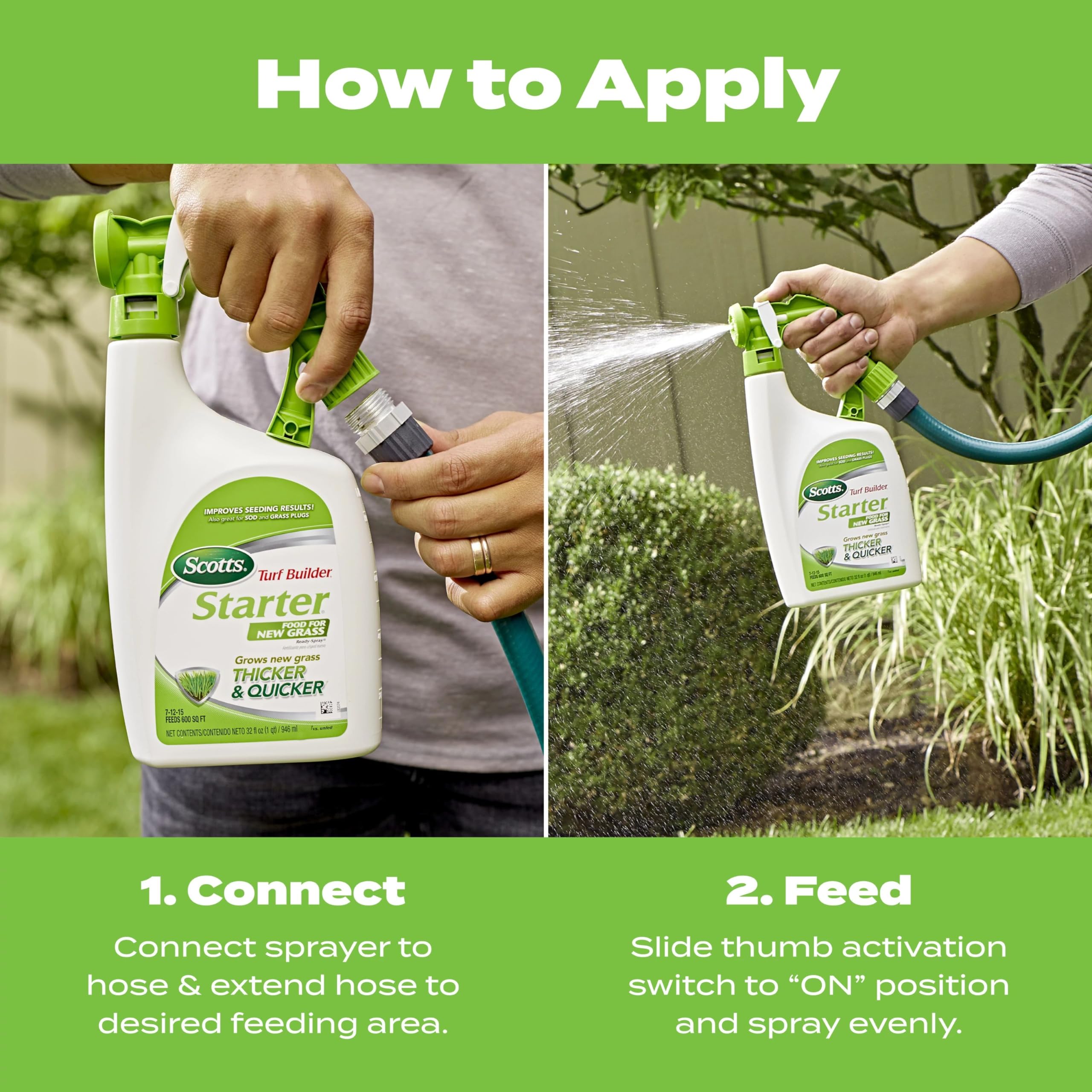 Close-up of Scotts Turf Builder Starter Food label