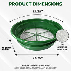Close-up of SE 0.125 inch mesh sifting pan
