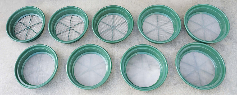 Close-up of SE sifting pan wire mesh size 1/100 inch