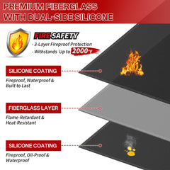Close-up of SecuCaptain Under Grill Mat's silicone edge