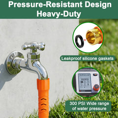 Close-up of Semifrut garden hose nozzle with 10 patterns