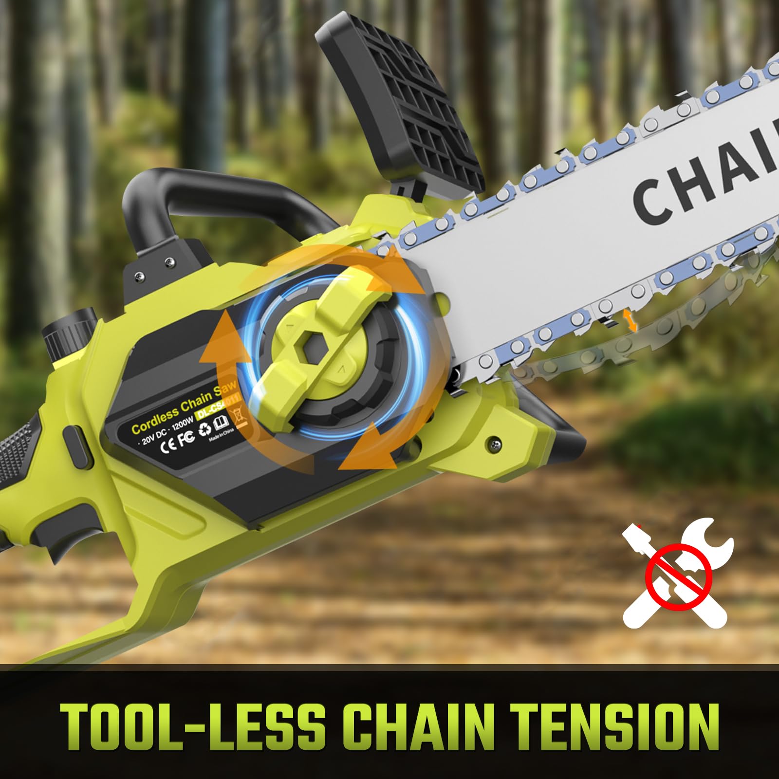 Close-up of SEYVUM chainsaw blade