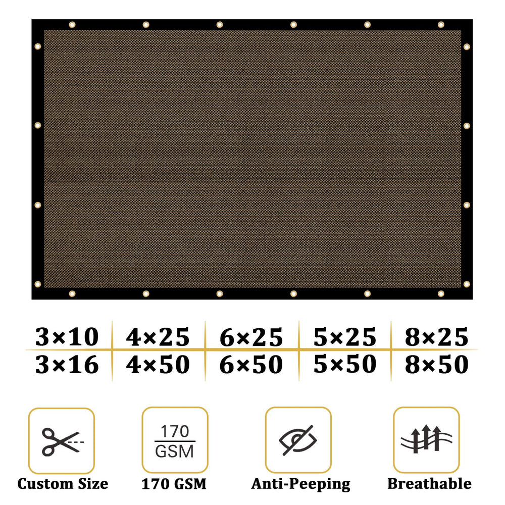 Close-up of Shade&Beyond Fence Privacy Screen grommets