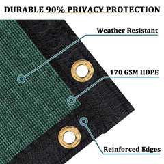 Close-up of Shade&Beyond privacy screen grommets